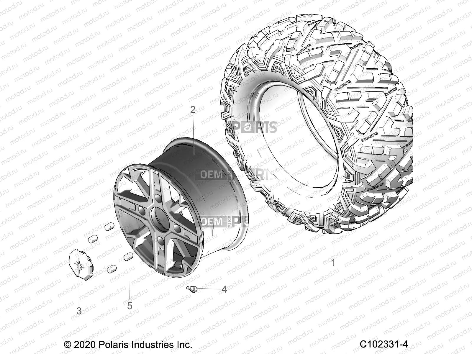 WHEELS | WHEELS, REAR - A22SXZ95AK (C102331-4)