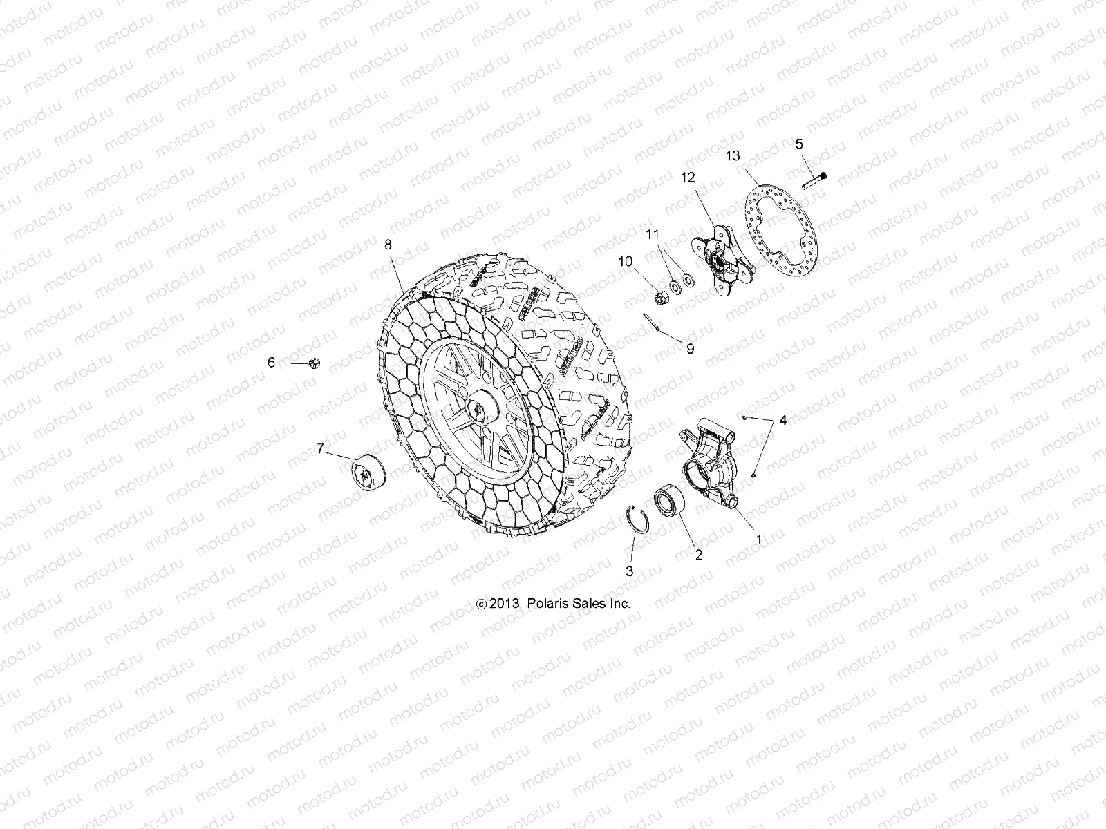 WHEELS | WHEELS, REAR and HUB - A14YN8EAJ/EAT (49ATVWHEELREAR14850WV)