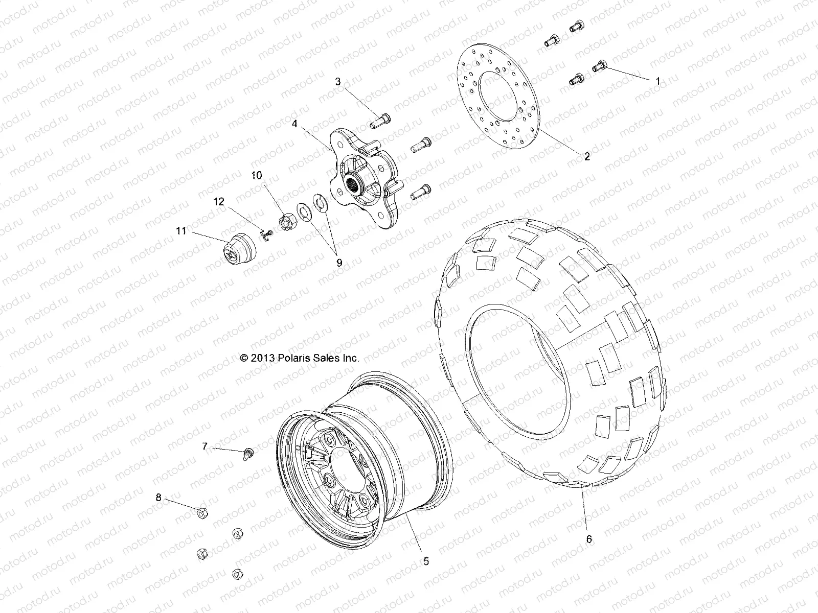 WHEELS | WHEELS, REAR - D151DPD1AJ/2D/1L/1M/2M (49BRUTUSWHEELRR13)