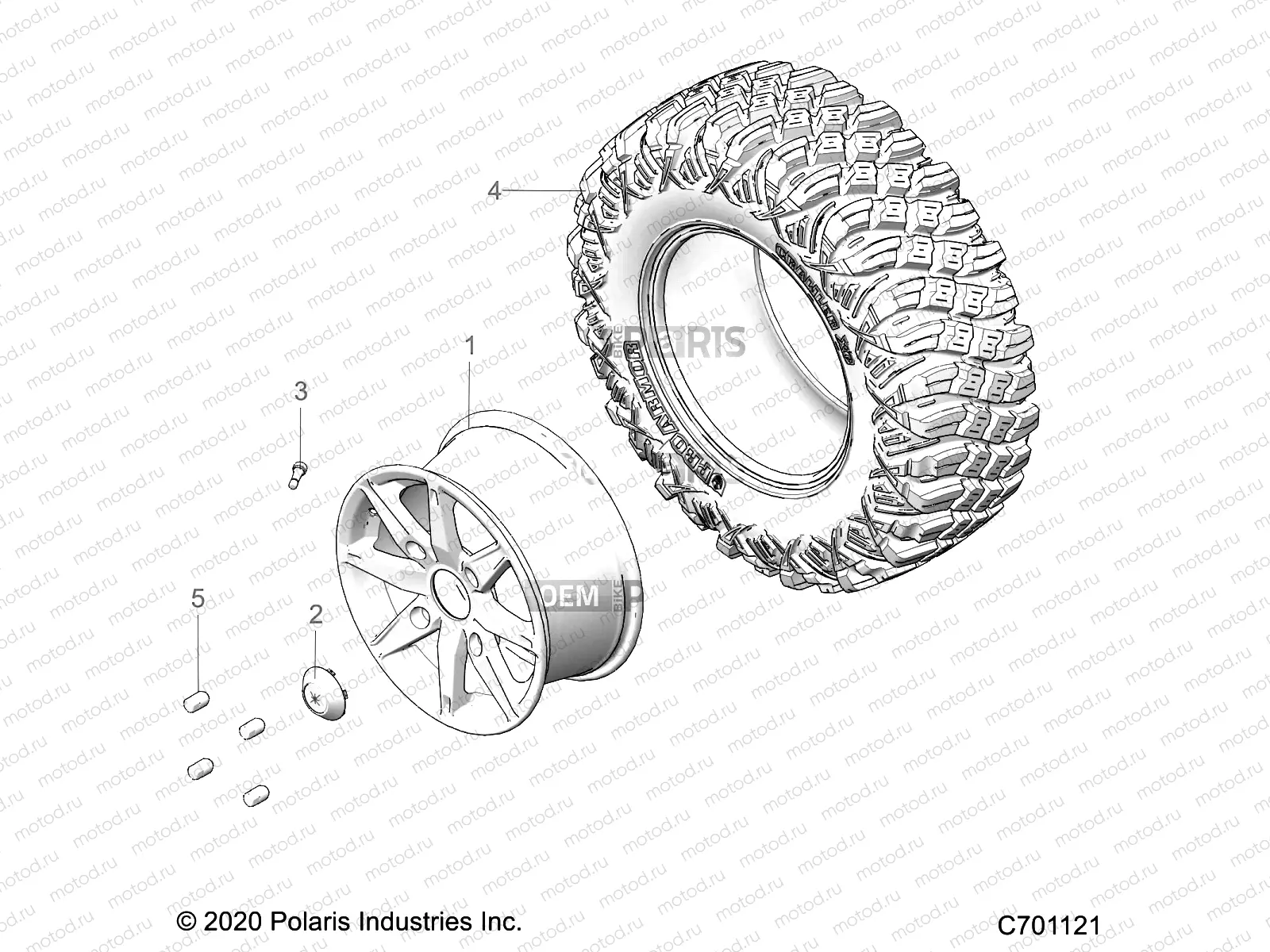 WHEELS | WHEELS, REAR - G22GXK99AR/BR (C701121)