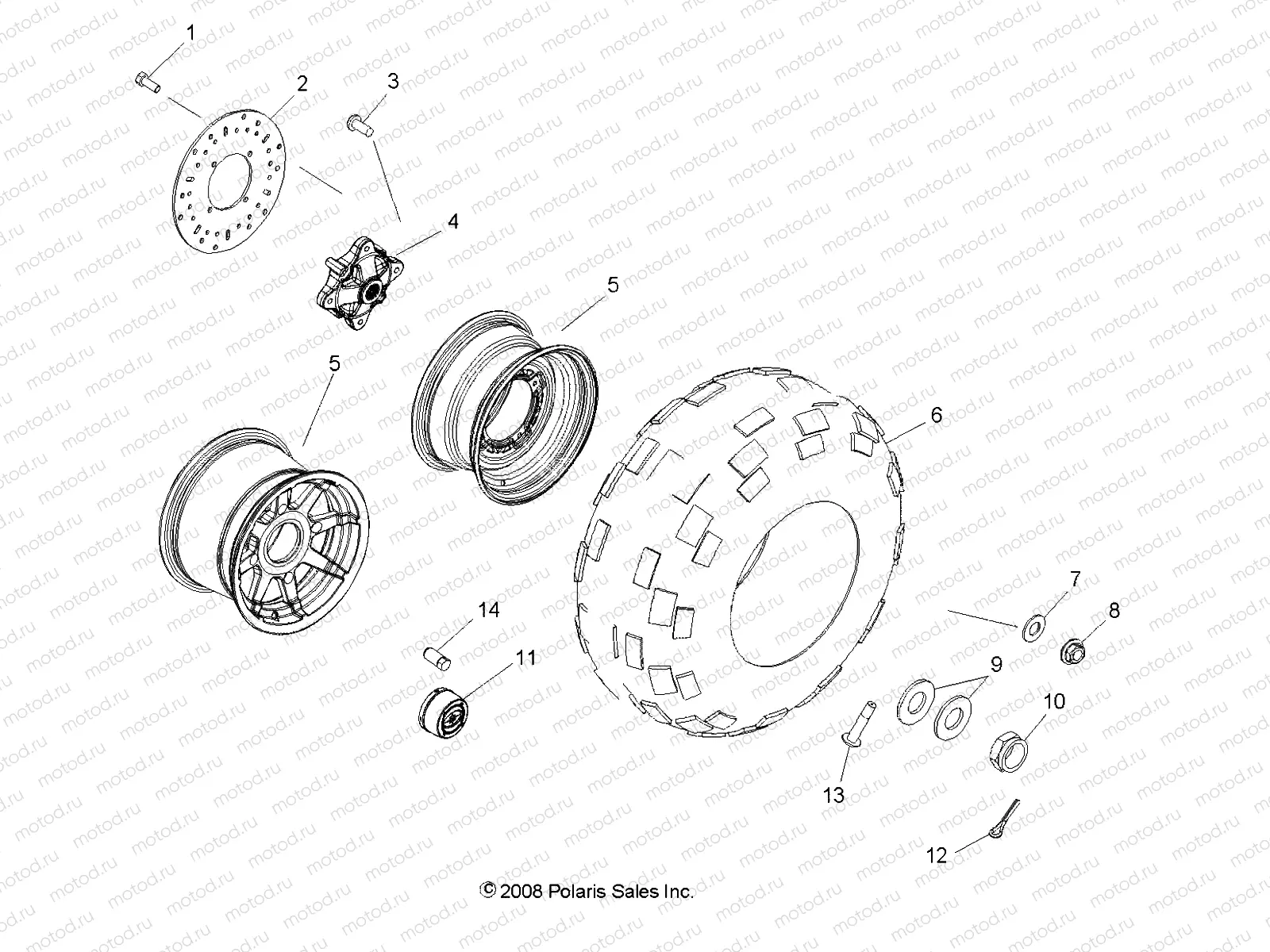 WHEELS | WHEELS, REAR - R09HH68/HY68 ALL OPTIONS (49RGRWHEELRR097004X4)