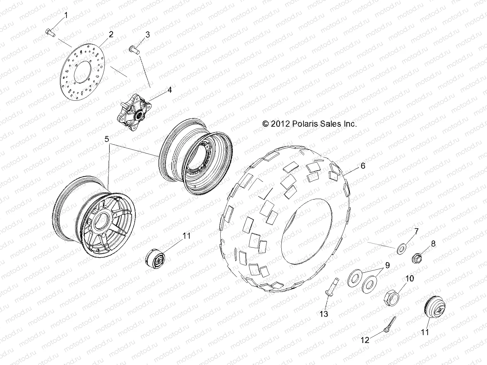 WHEELS | WHEELS, REAR - R13WH76AG/AR/EAH/EAI (49RGRWHEELRR13CREW)