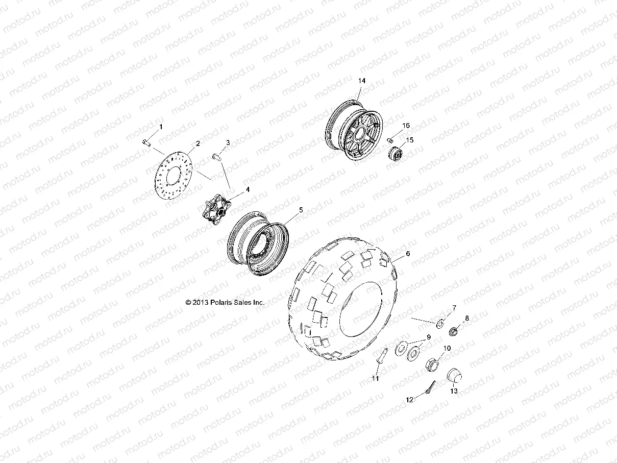 WHEELS | WHEELS, REAR - R14RH57AA/AC/AR/6EAZ (49RGRWHEELRR14RGR570)