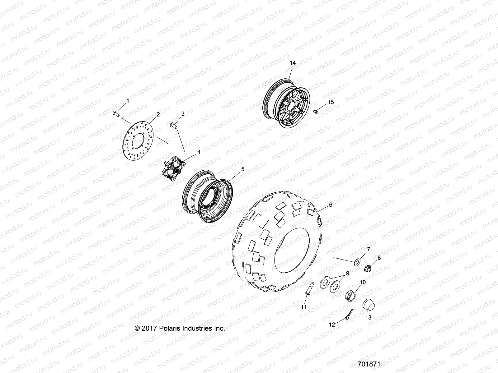 WHEELS | WHEELS, REAR - R19RNA57B1/B9/EBX (701871)