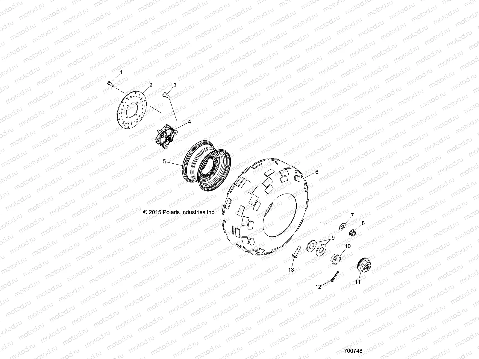 WHEELS | WHEELS, REAR - R22CDA57A1 (700748)
