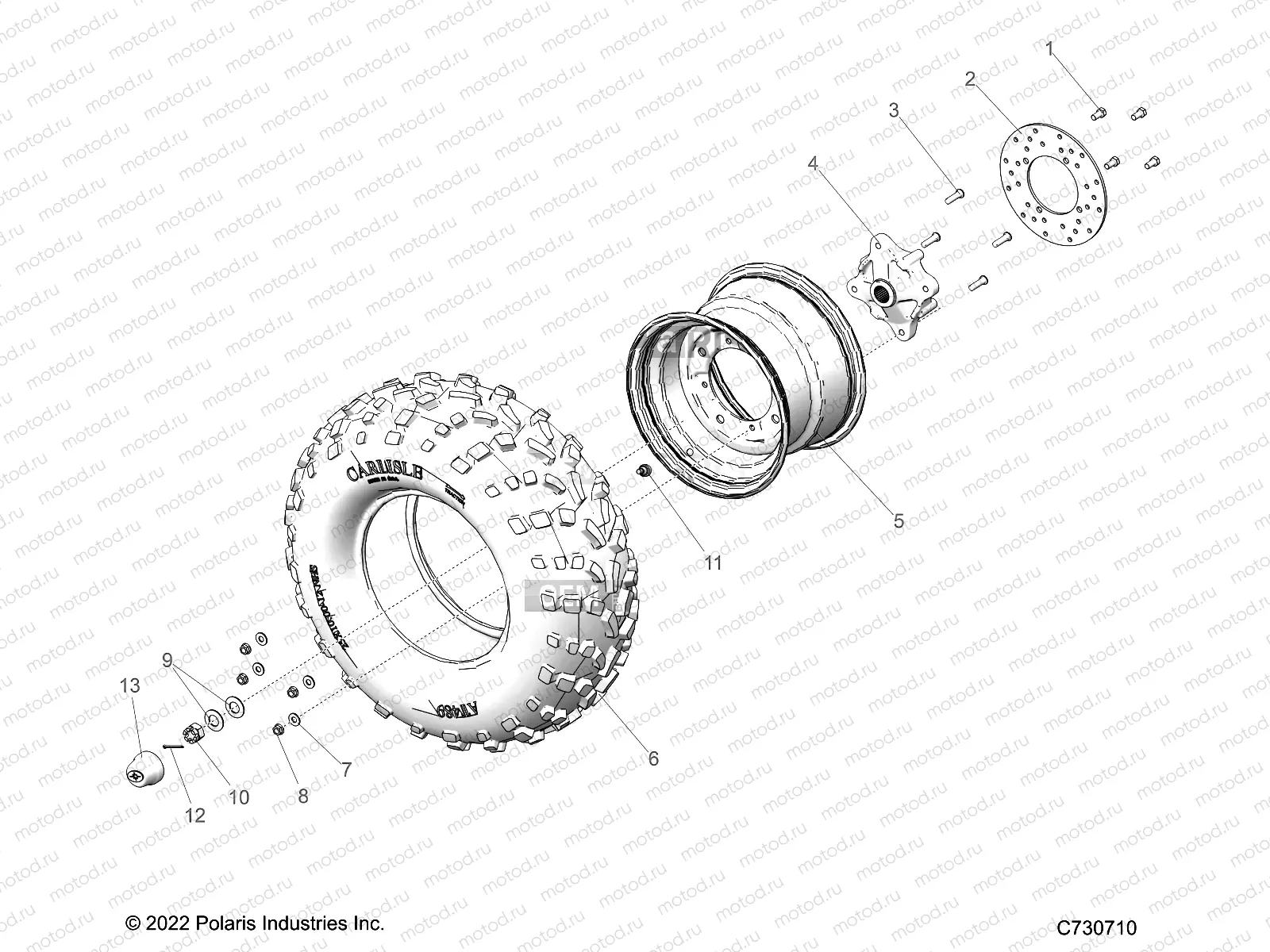 WHEELS | WHEELS, REAR - R23CDA57A1 (C730710)