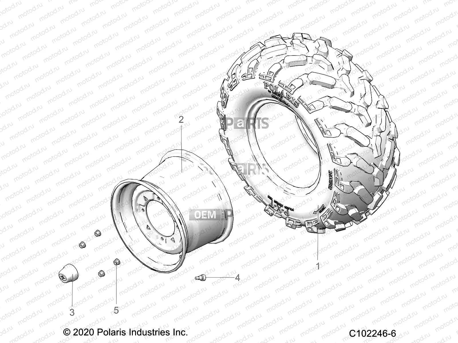 WHEELS | WHEELS, REAR TIRE - A21S6E57A1/3A1 (C102246-6)
