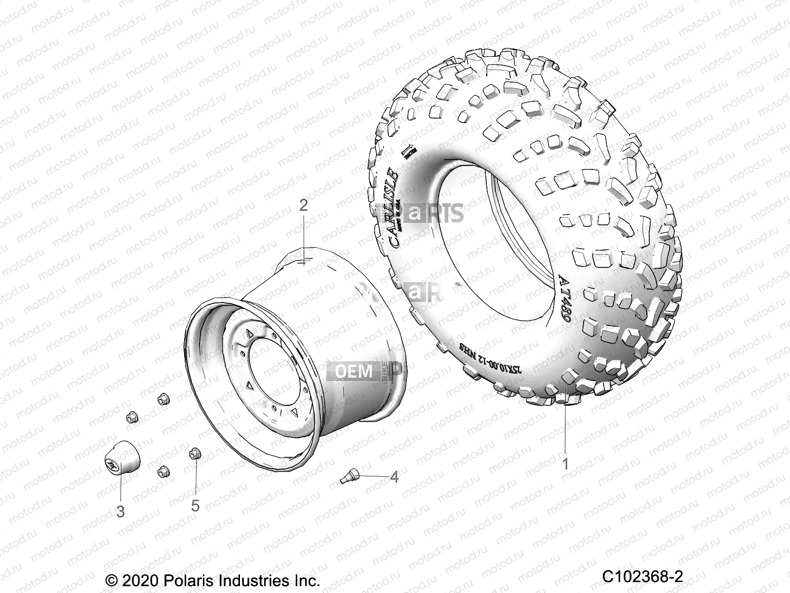WHEELS | WHEELS, REAR TIRE - A21SWE57A1/3A1 (C102368-2)