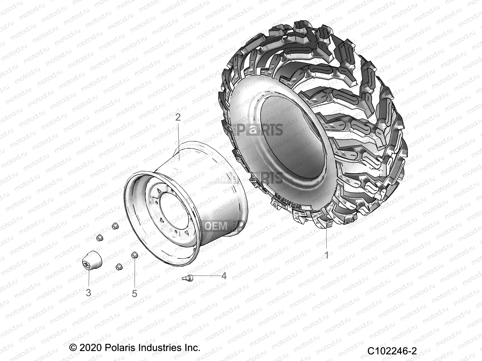 WHEELS | WHEELS, REAR TIRE - A23S6E57F1 (C102246-2)