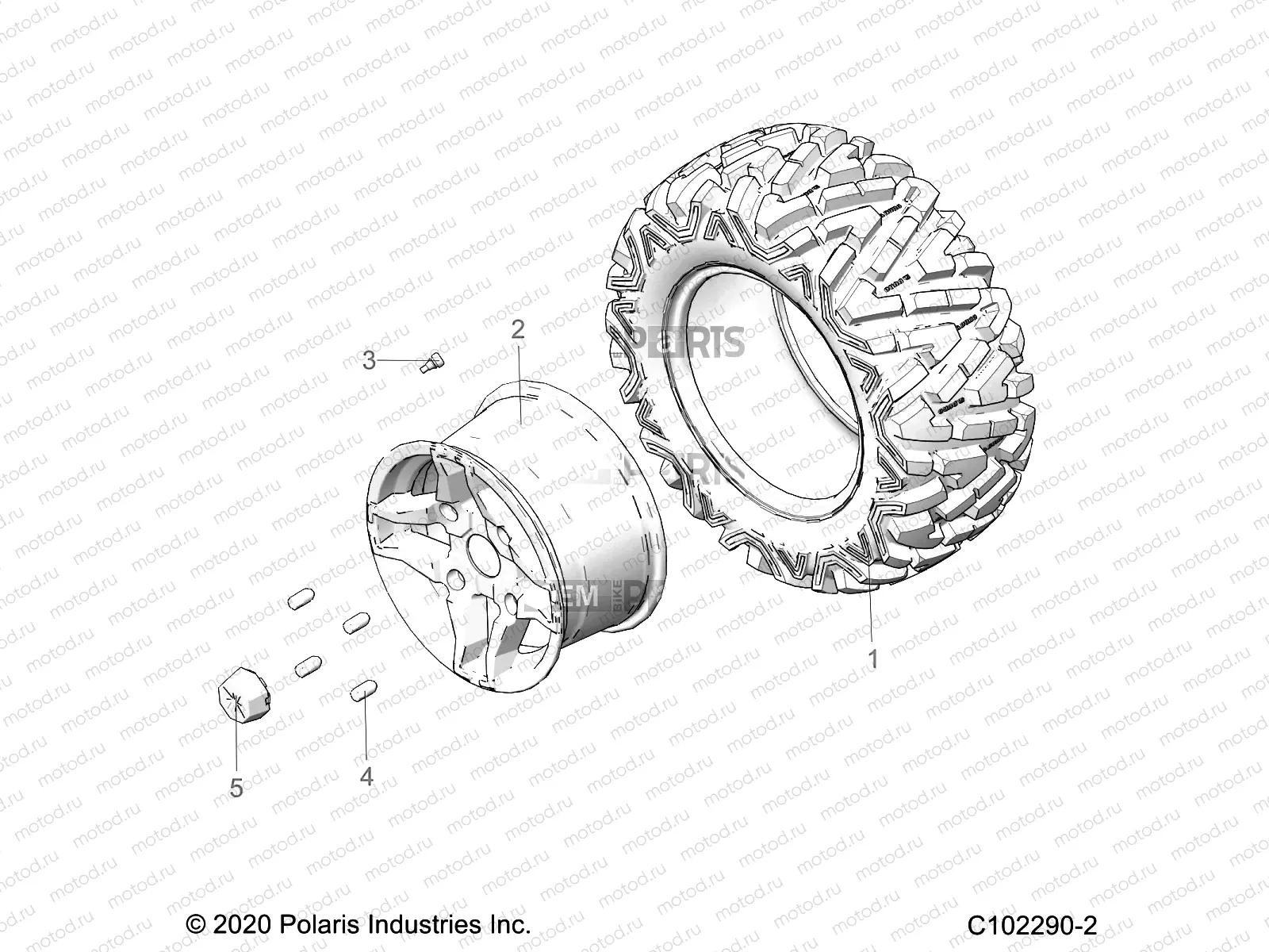 WHEELS | WHEELS, REAR TIRE - A23SEZ57AM (C102290-2)