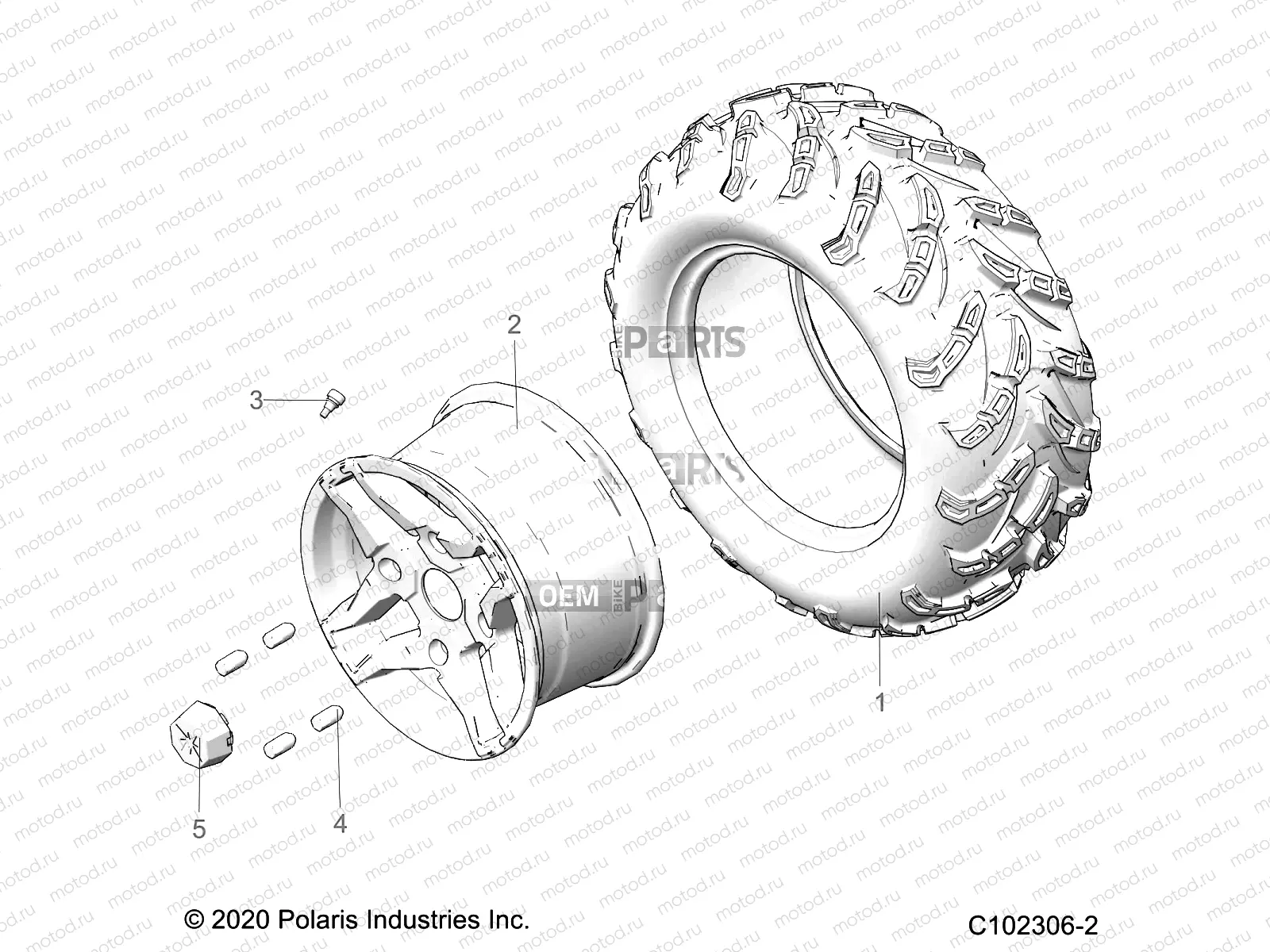 WHEELS | WHEELS, REAR TIRE - A23SJE57AX (C102306-2)