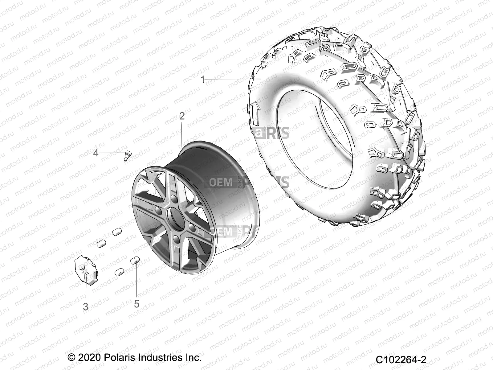 WHEELS | WHEELS, REAR TIRE - A23SXE95PG/PK (C102264-2)