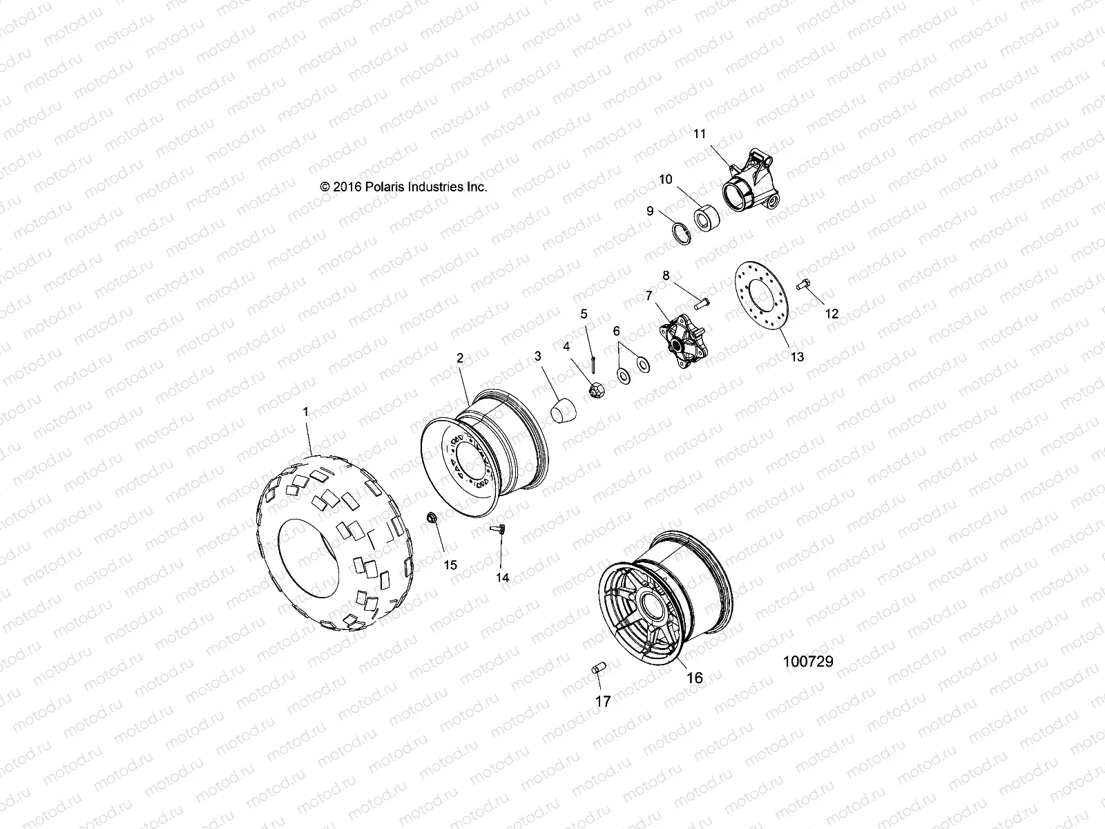 WHEELS | WHEELS, REAR TIRE and BRAKE DISC - A16SEA57A1/3/7/8/9/L3/L7/L8/E57A1/3/5/7/9/D57A2