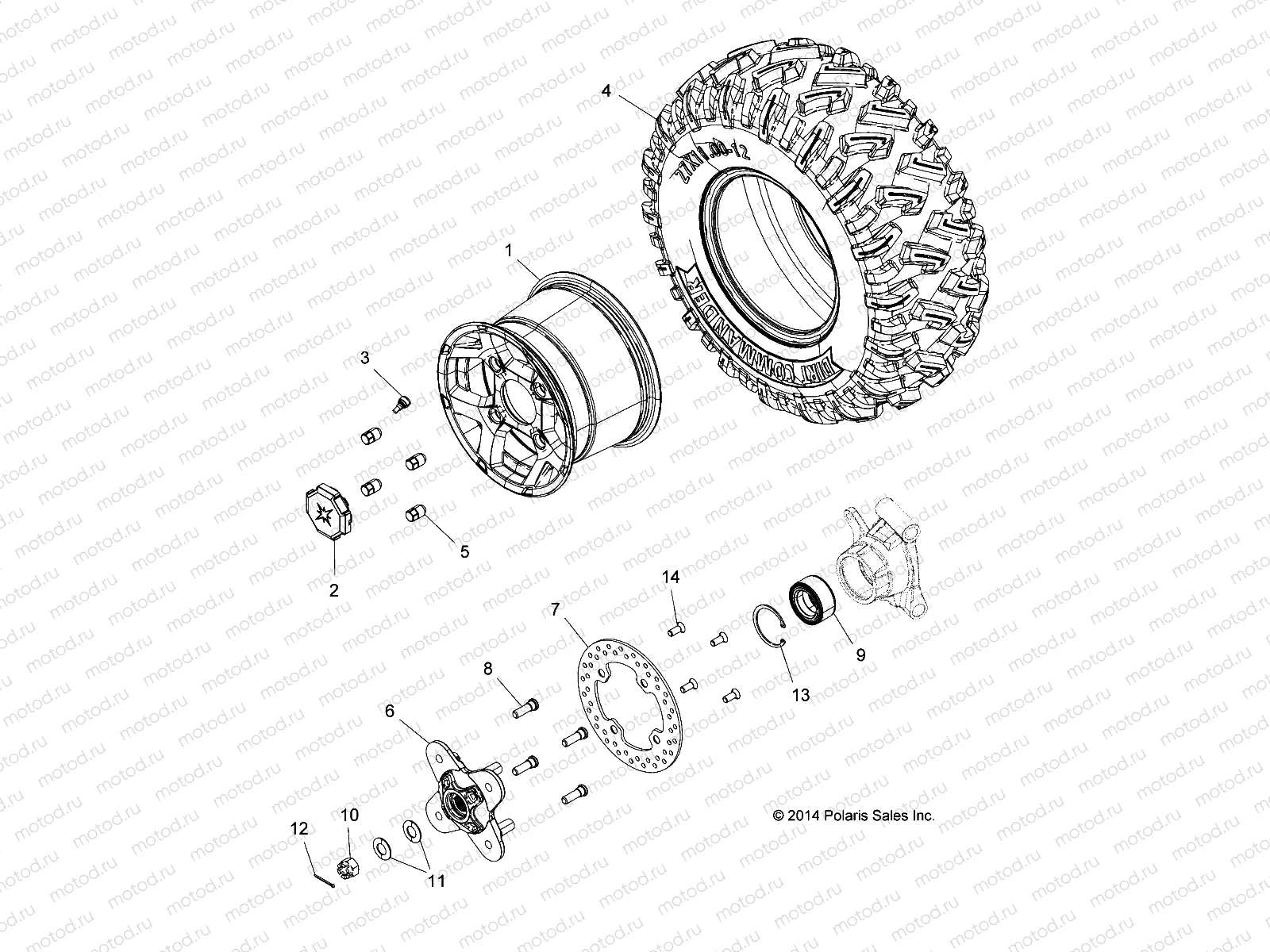 WHEELS | WHEELS, REAR - Z15VCE87AT/AV (49RGRWHEELRR15RZR900)