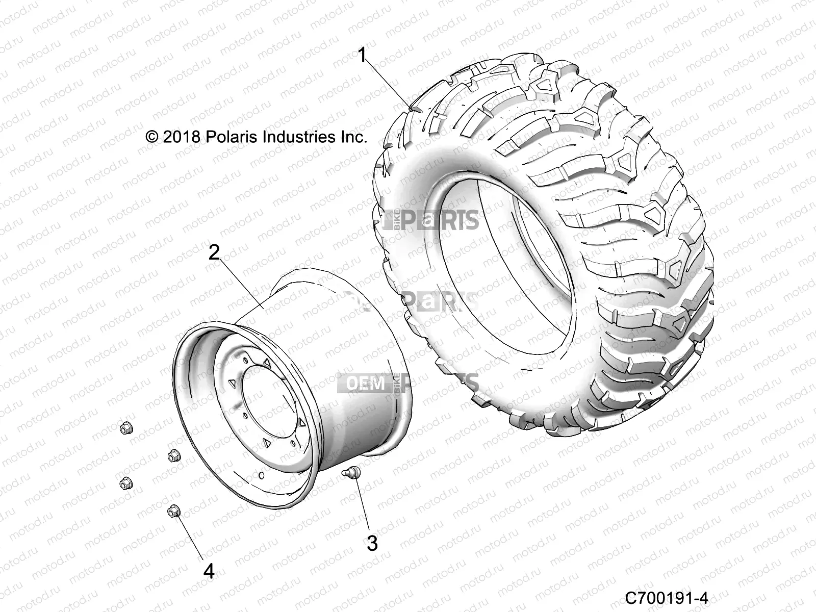 WHEELS | WHEELS, REAR - Z19VHA57F2 (C700191-4)