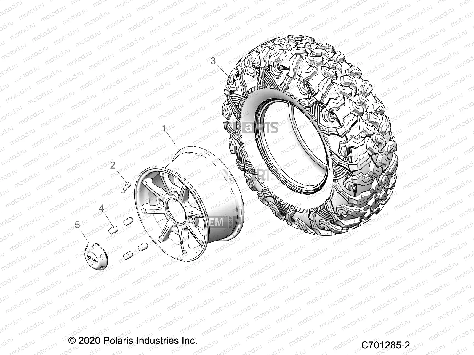 WHEELS | WHEELS, REAR - Z21RAU92AN/BN (C701285-2)
