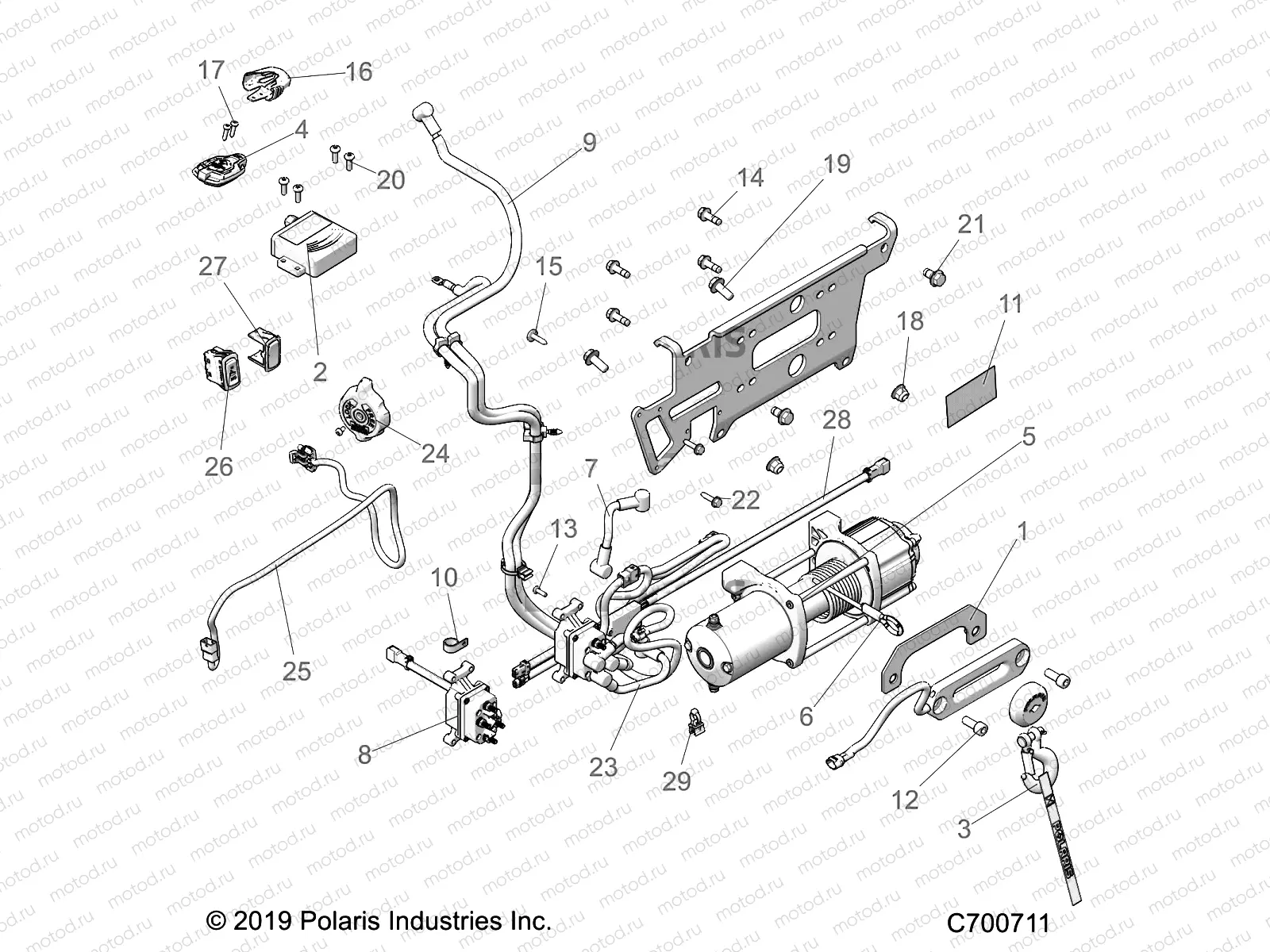 WINCH - R20RRX99A9/AA/AF/AP/AX/B9/BA/BF/BP/BX (C700711) | WINCH - R20RRX99A9/AA/AF/AP/AX/B9/BA/BF/BP/BX (C700711)
