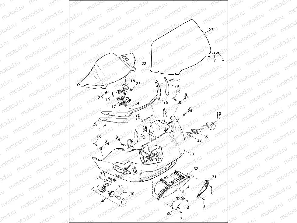 WINDSHIELD, FAIRING & HEADLAMP (2 OF 2)
