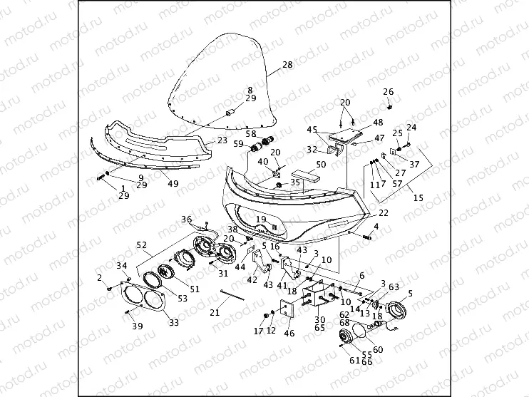 WINDSHIELD, FAIRING & LAMPS - FLTC (2 OF 2)