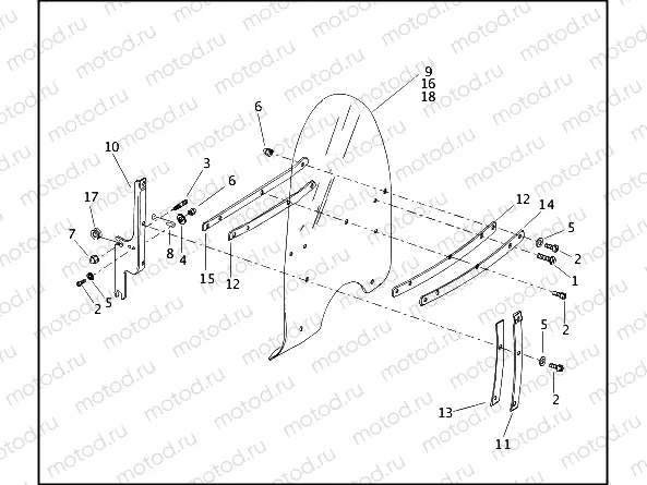WINDSHIELD - FLHPI & FLHPEI