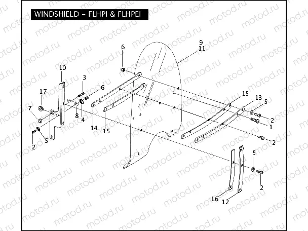 WINDSHIELD - FLHPI & FLHPEI