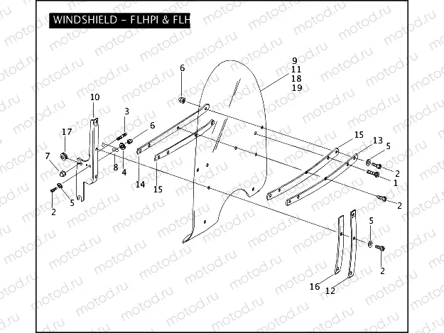 WINDSHIELD - FLHPI & FLHPEI