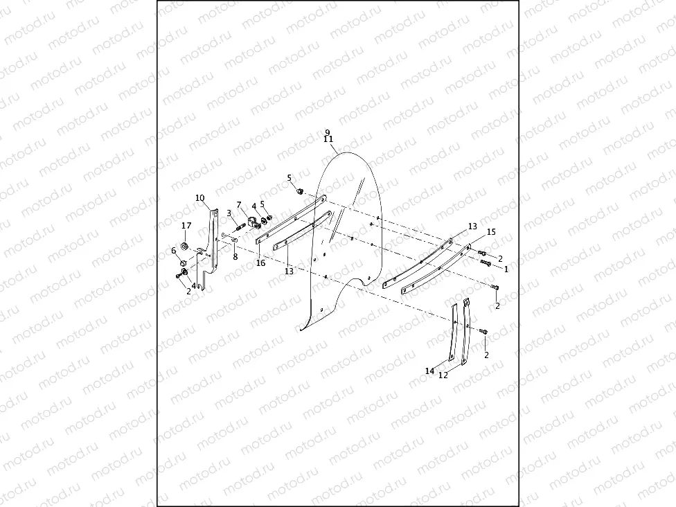 WINDSHIELD - FLHR AND FLHRC