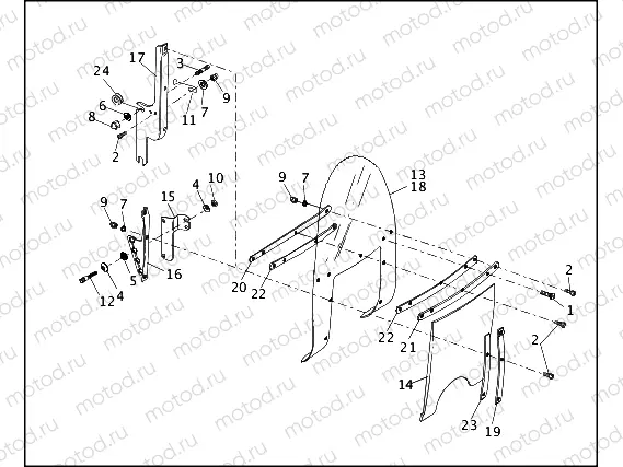WINDSHIELD - FLHS, FLHR