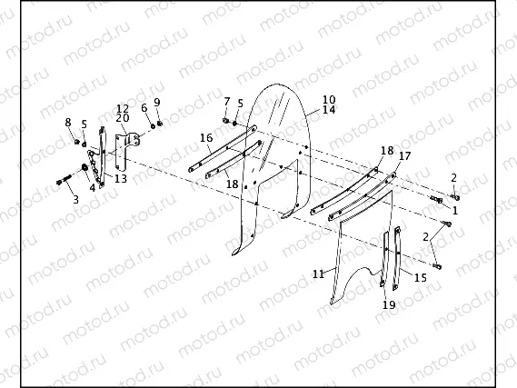 WINDSHIELD - FLHS & FLSTC