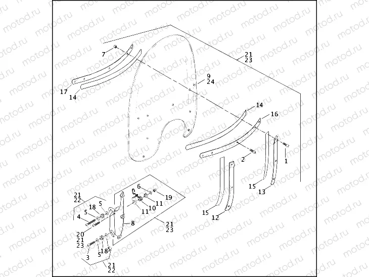 WINDSHIELD - FLSTC/I
