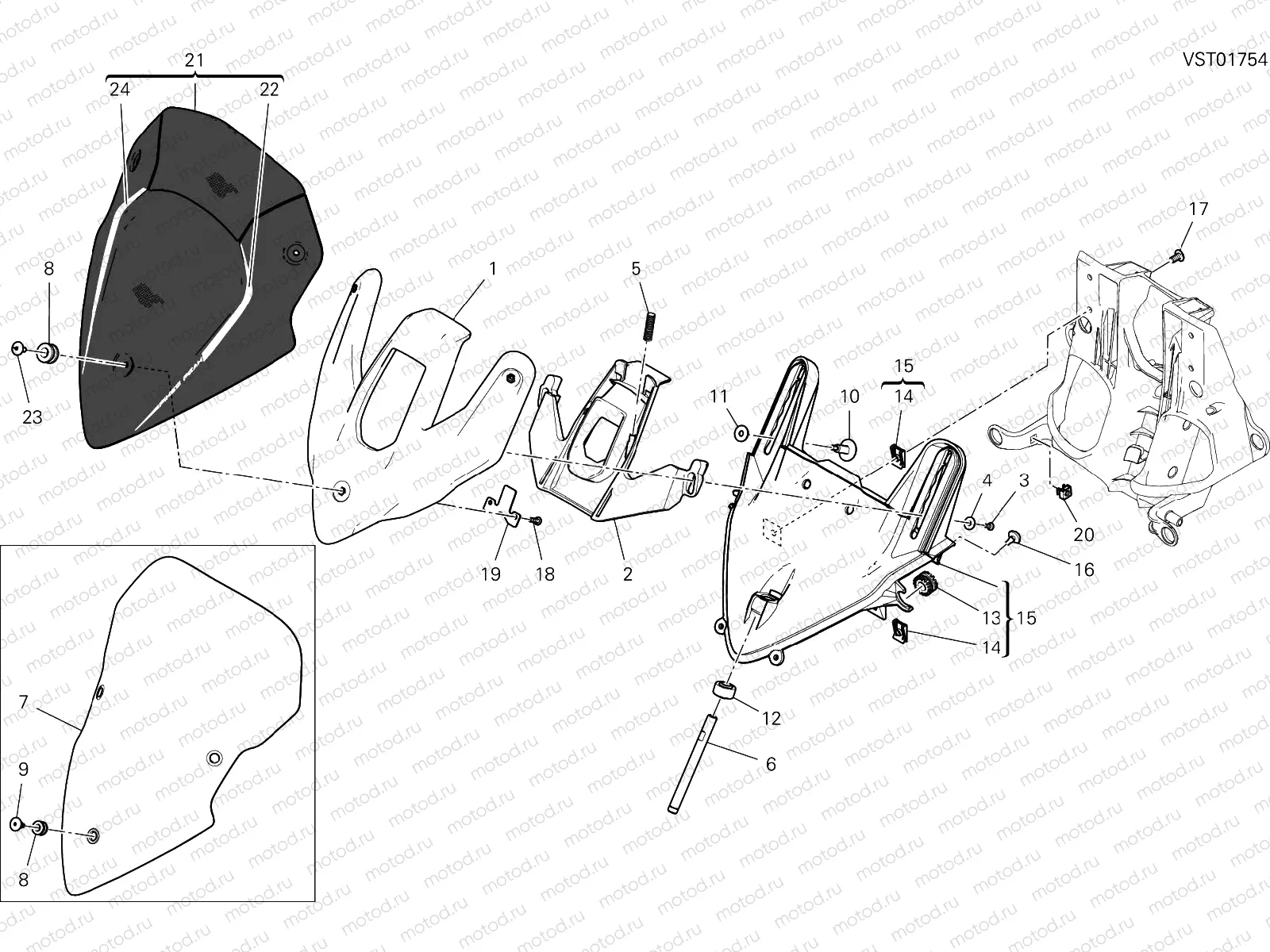 WINDSHIELD [MOD:MS1260PP]
