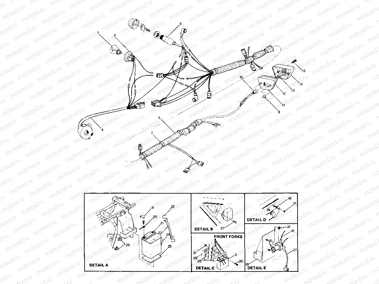 Wire Harness 1988 4 x 4 Update - 4/14/88 (4914761476029A) | Wire Harness 1988 4 x 4 Update - 4/14/88 (4914761476029A)