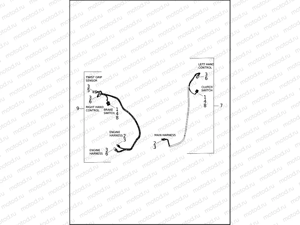WIRE HARNESS, HAND CONTROL