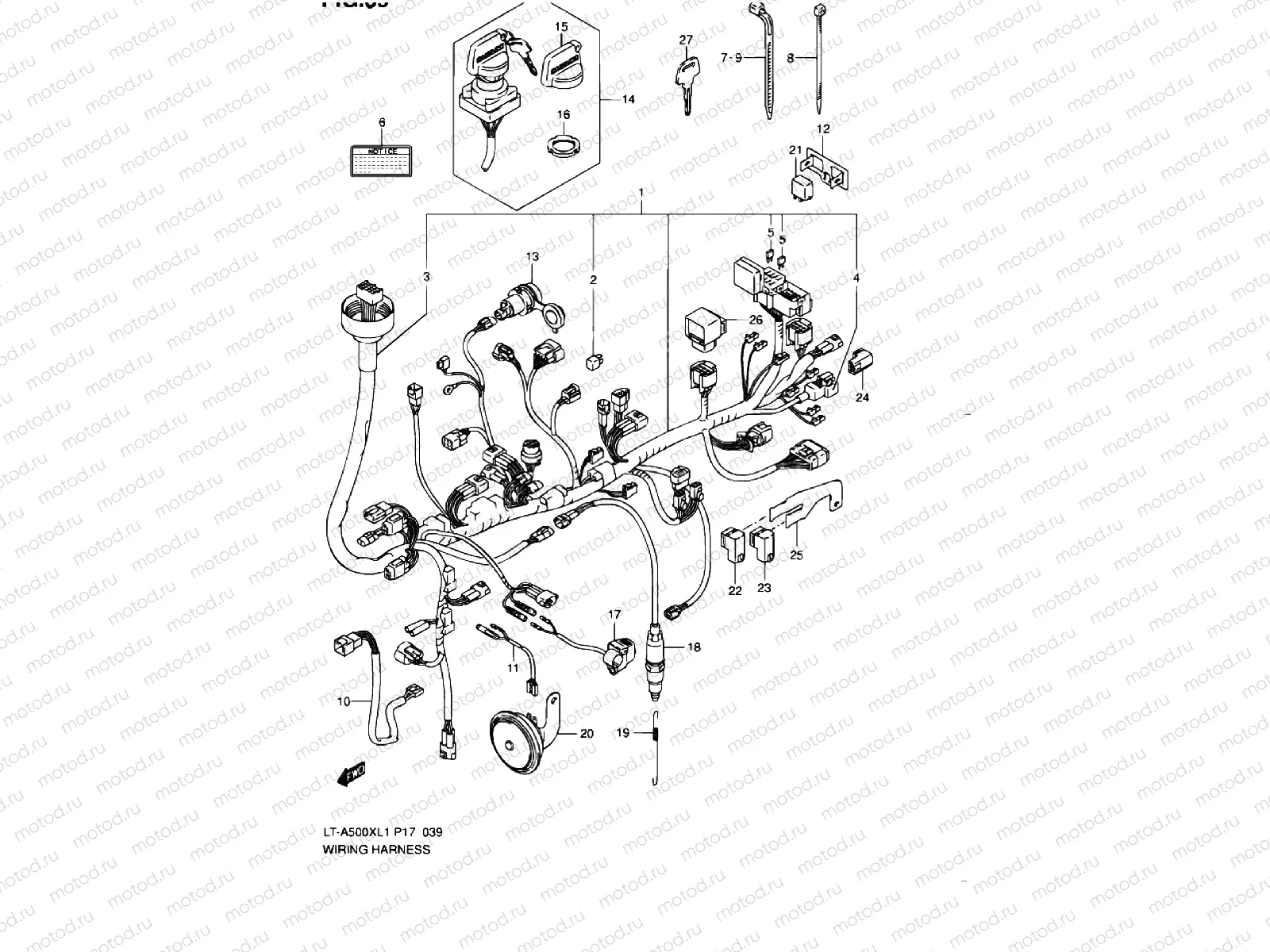 WIRE HARNESS (LT-A500XL1 P24)