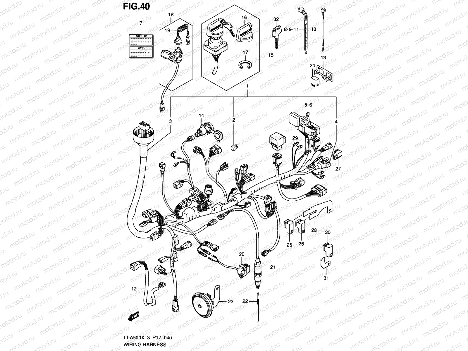 WIRE HARNESS (LT-A500XL3 P17)