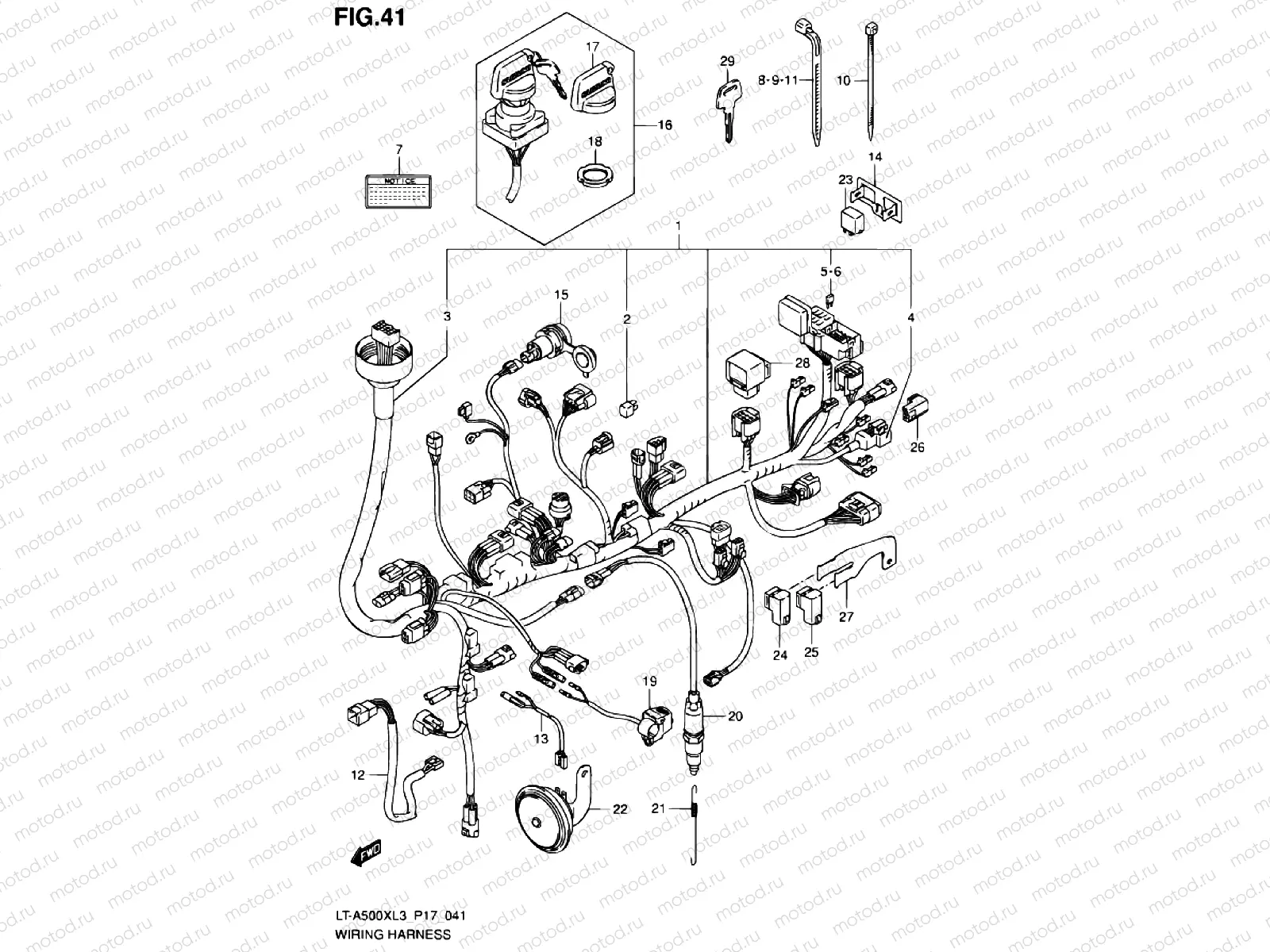 WIRE HARNESS (LT-A500XL3 P24)