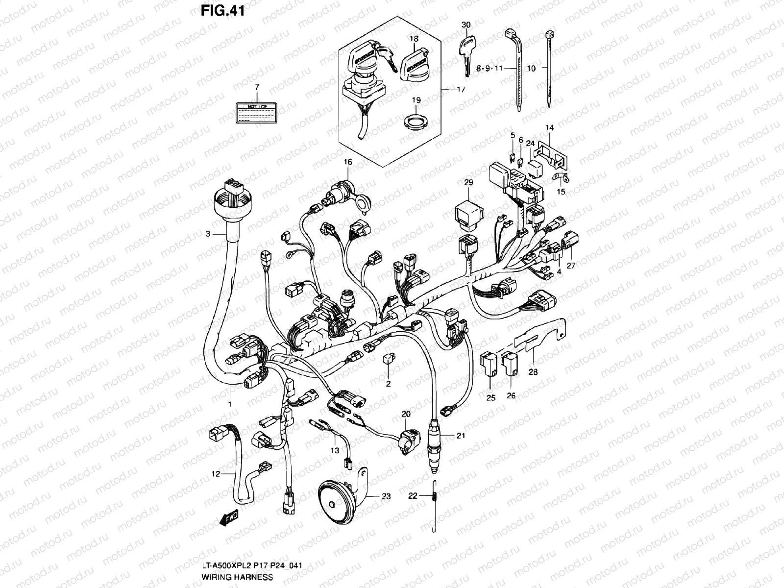WIRE HARNESS (LT-A500XPL2 P24)