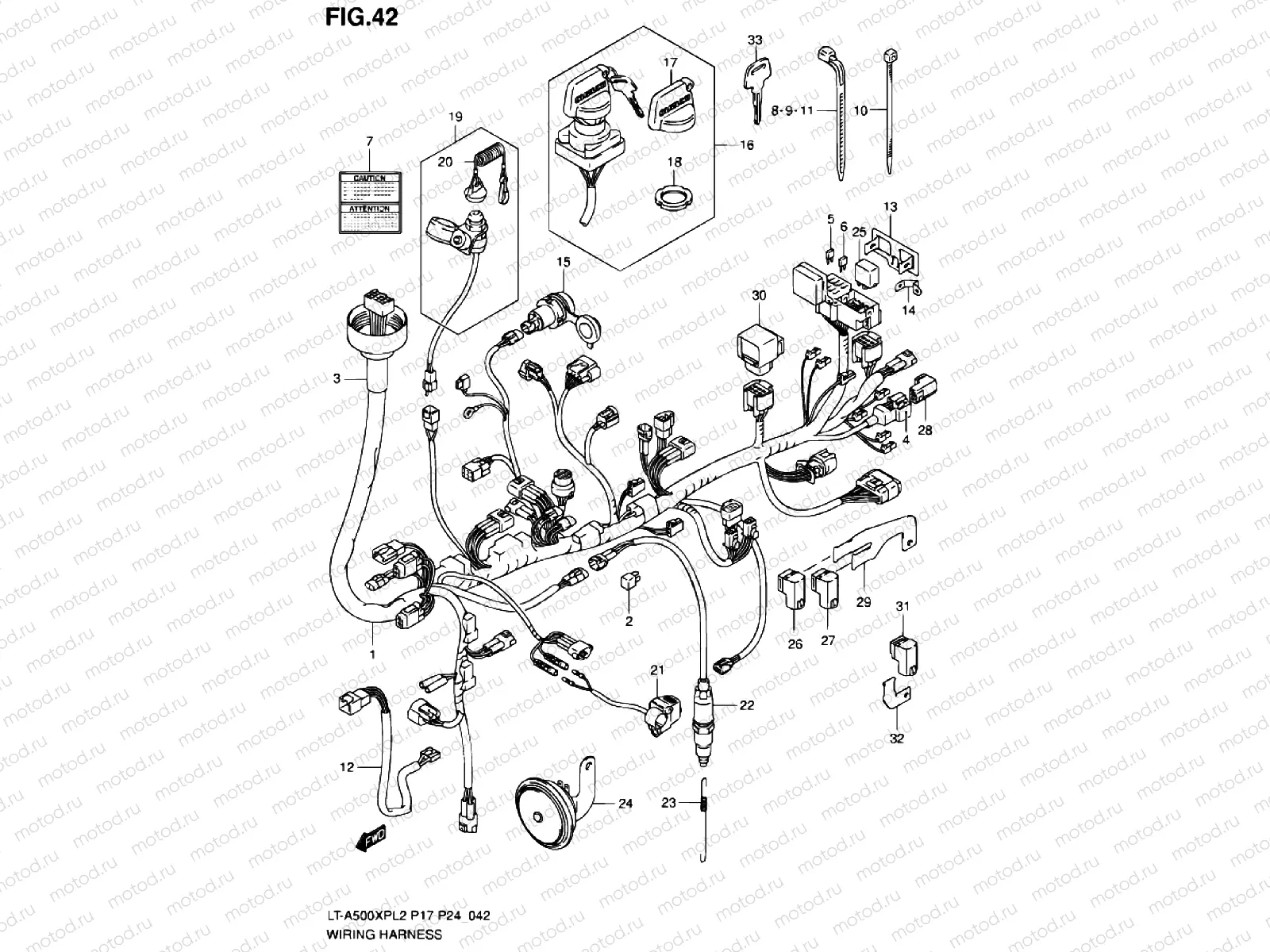 WIRE HARNESS (LT-A500XPZL2 P17)