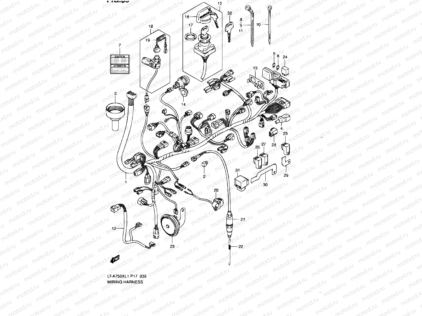 WIRE HARNESS (LT-A750XL1 P17)