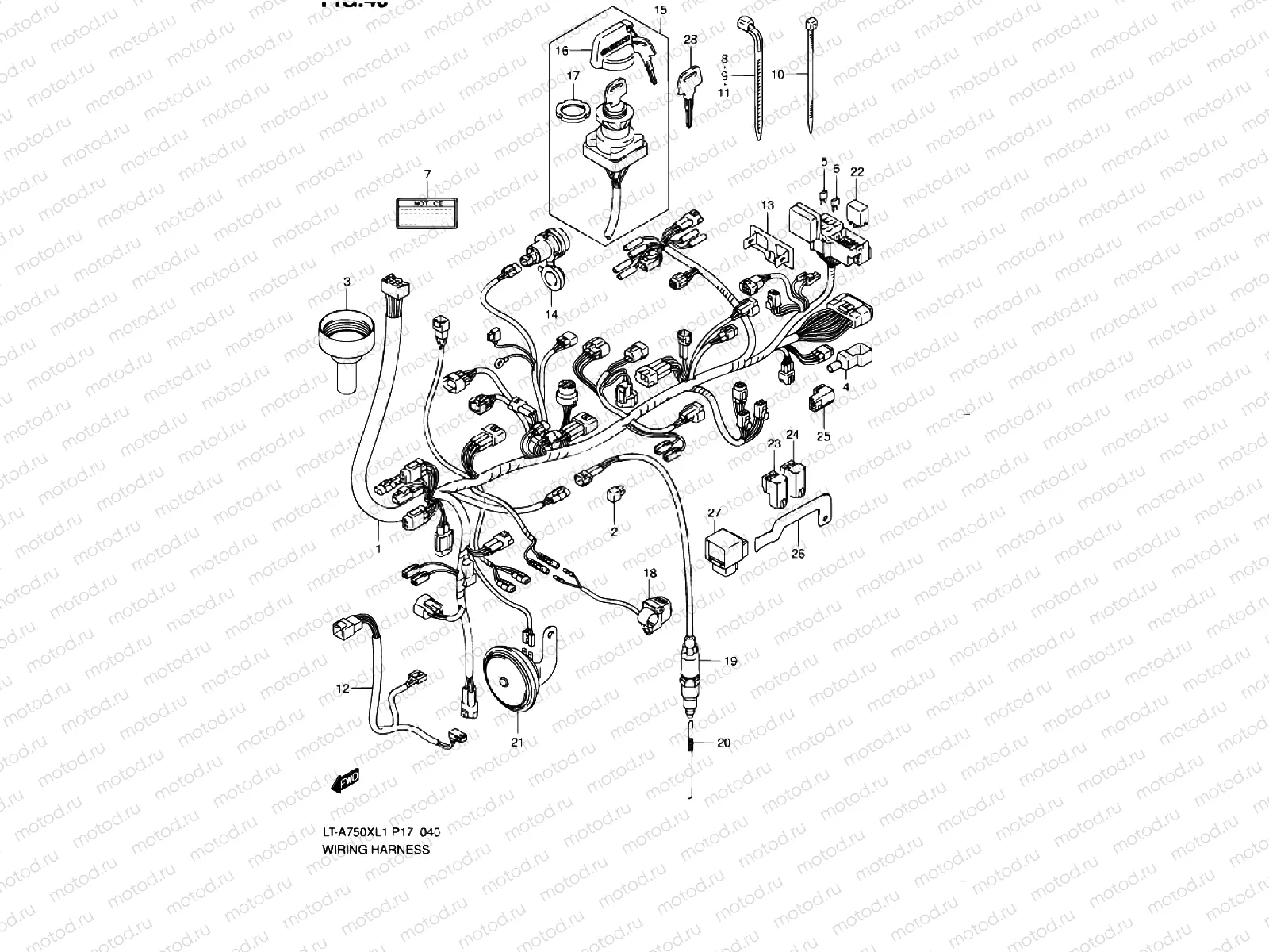 WIRE HARNESS (LT-A750XL1 P24)