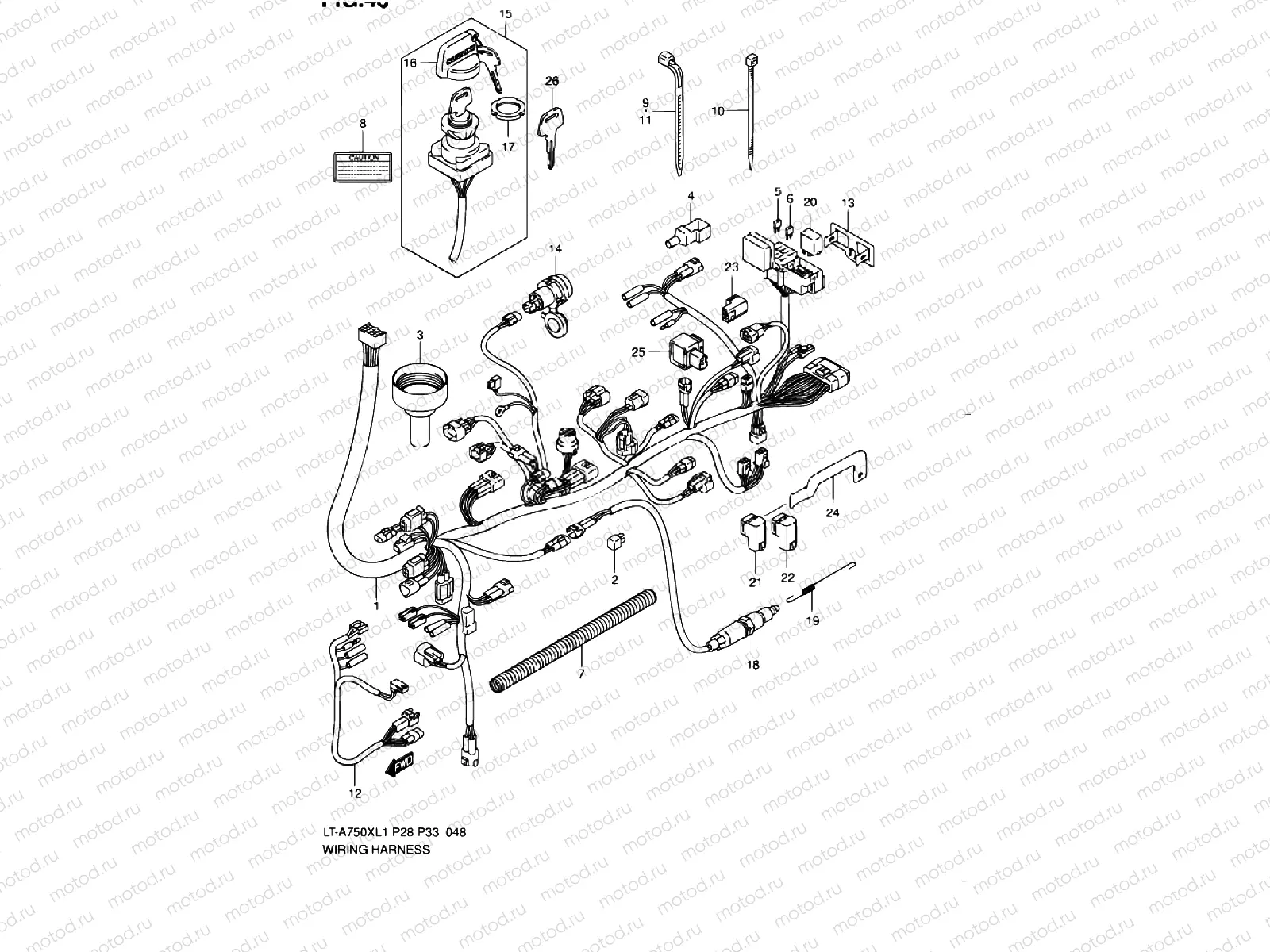 WIRE HARNESS (LT-A750XL1 P33)