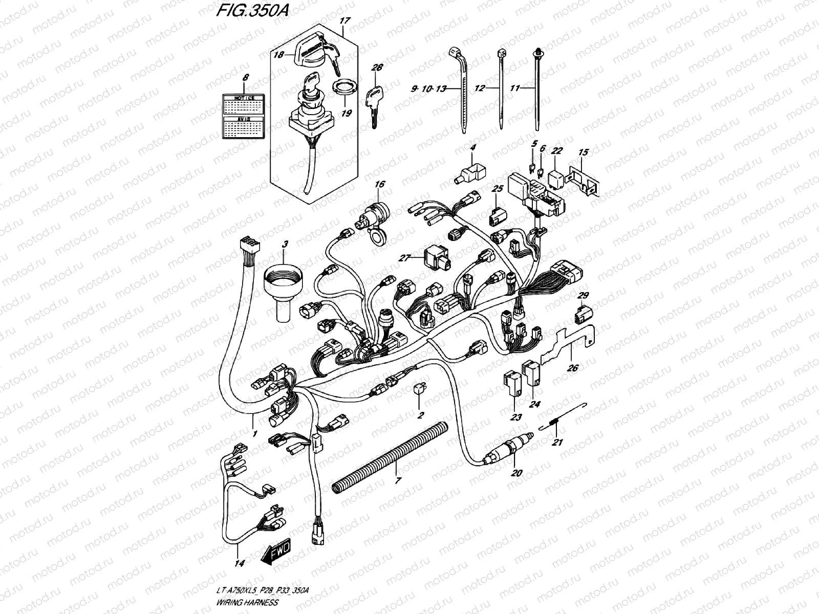 WIRE HARNESS (LT-A750XL5 P28)