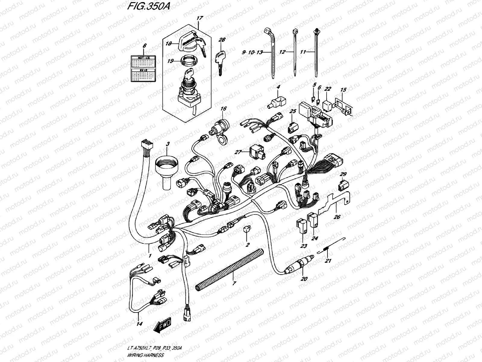 WIRE HARNESS (LT-A750XL7 P28)