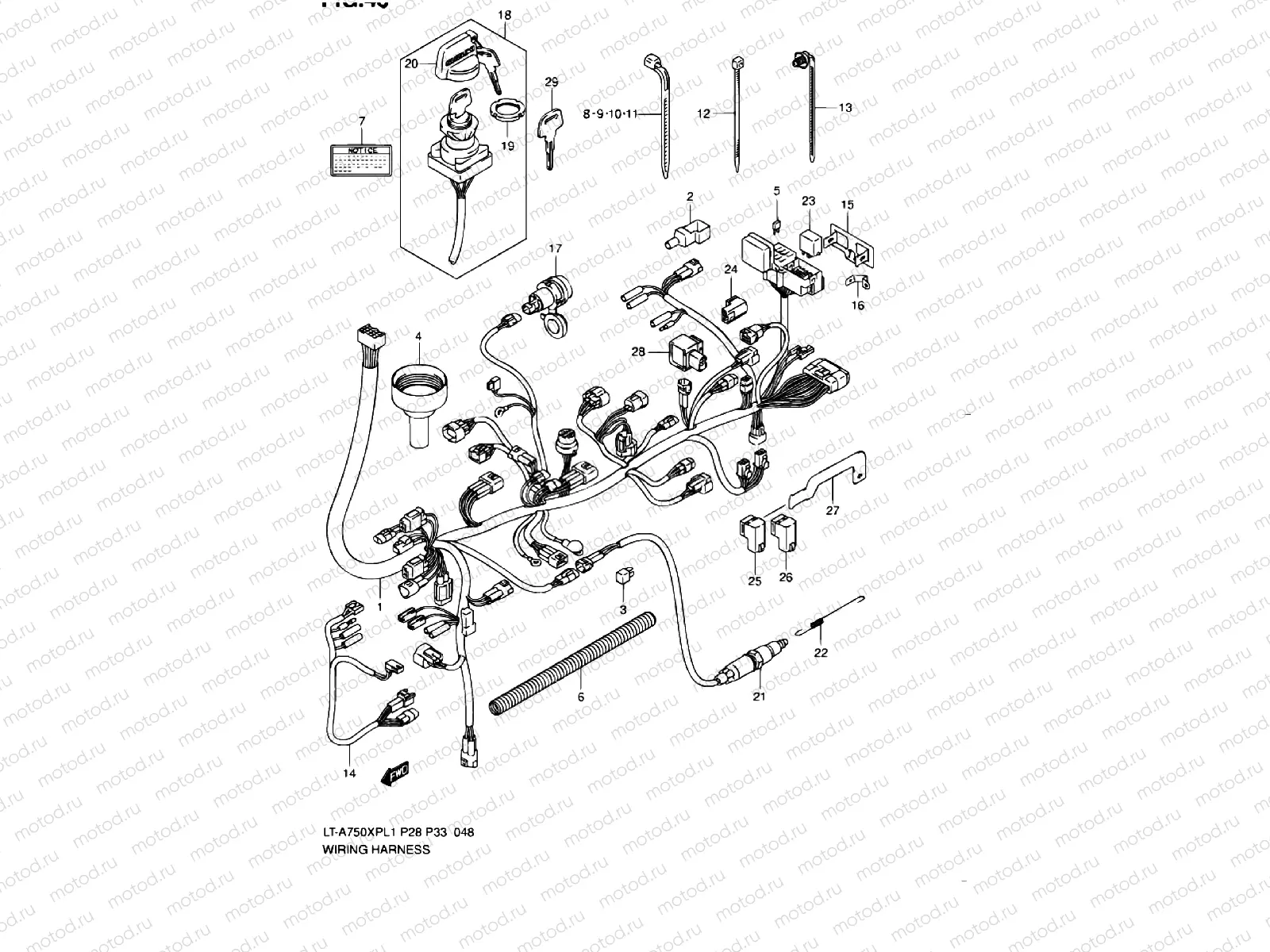 WIRE HARNESS (LT-A750XPL1 P33)