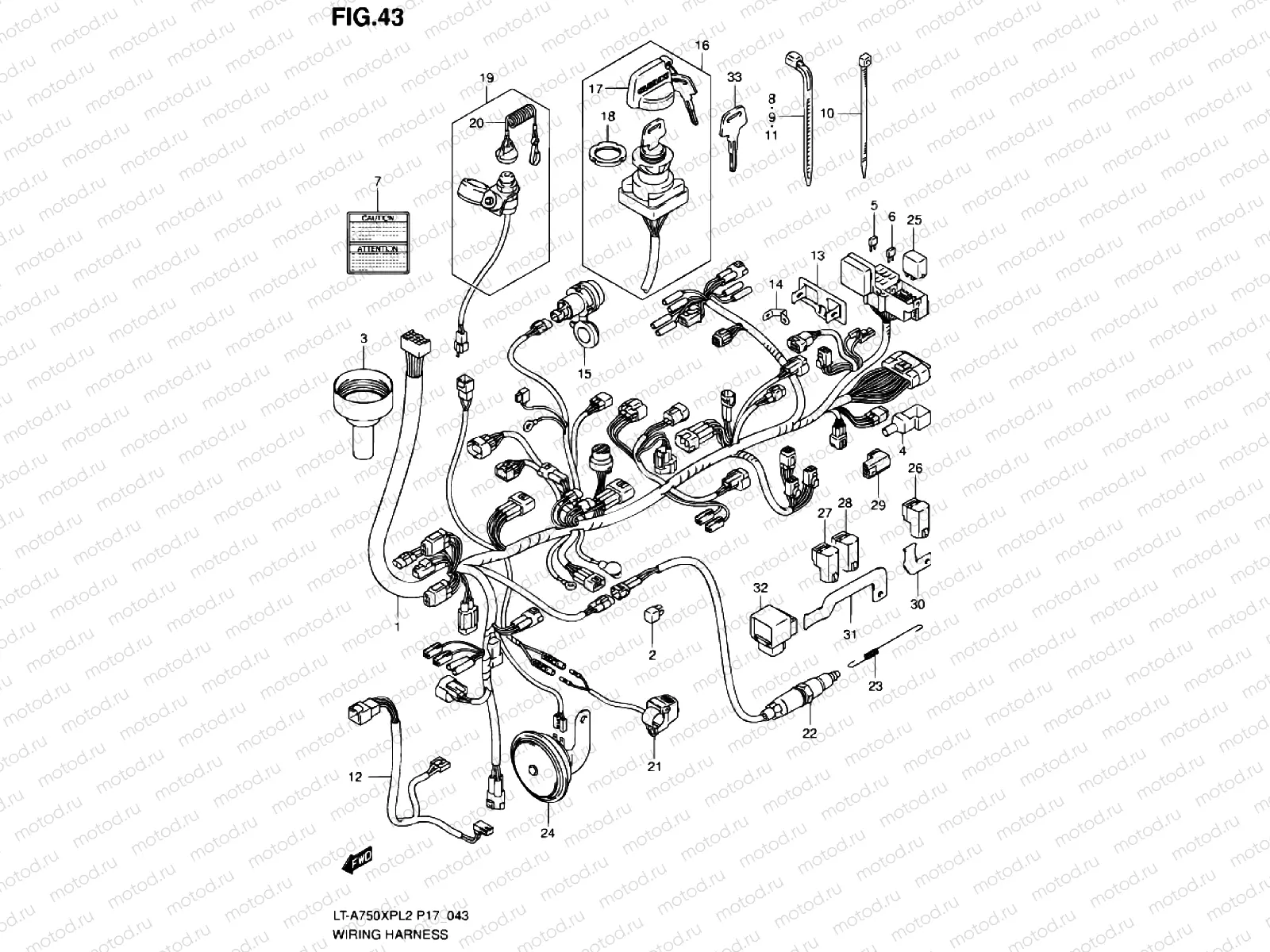 WIRE HARNESS (LT-A750XPL2 P17)