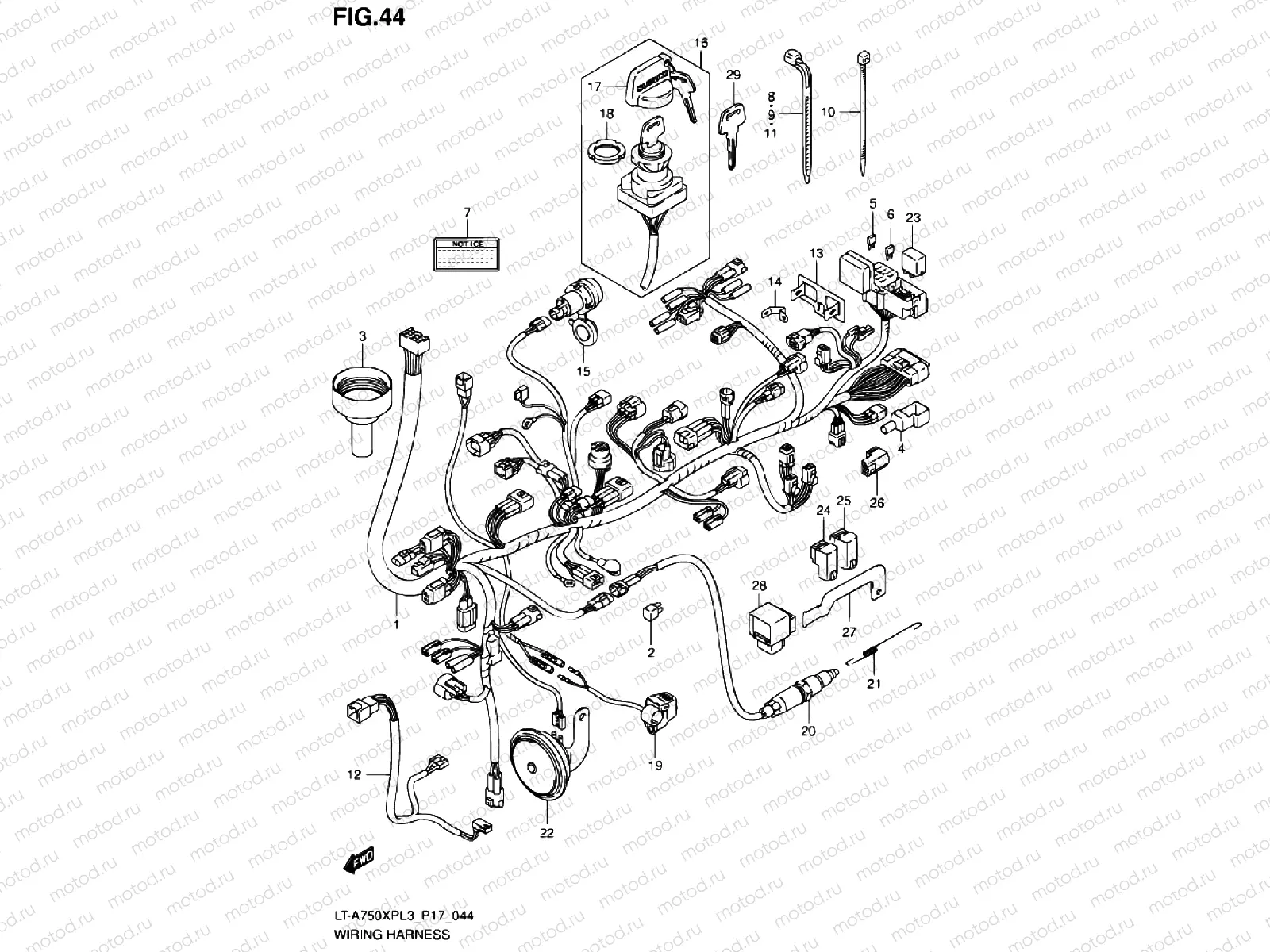 WIRE HARNESS (LT-A750XPL3 P24)