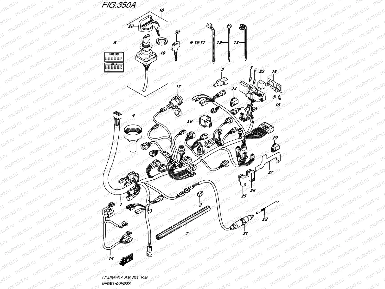 WIRE HARNESS (LT-A750XPL5 P28)