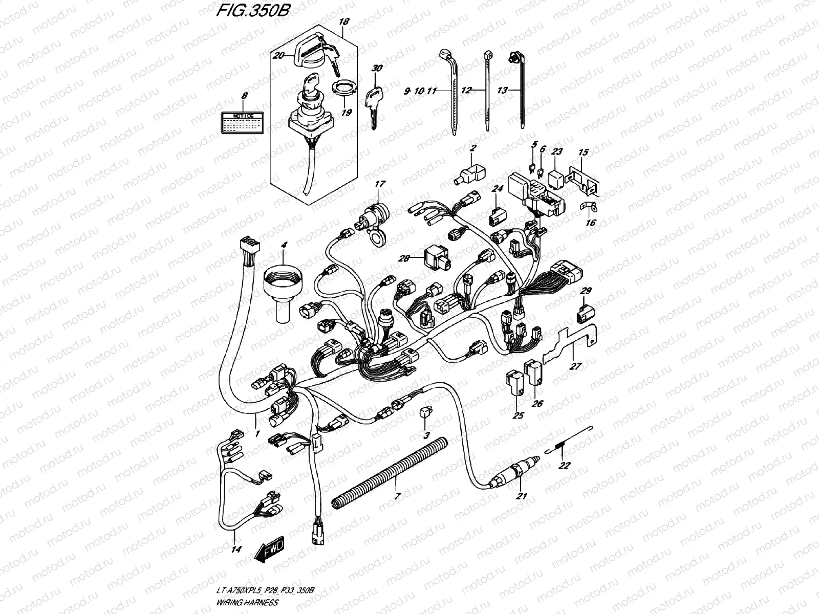 WIRE HARNESS (LT-A750XPL5 P33)