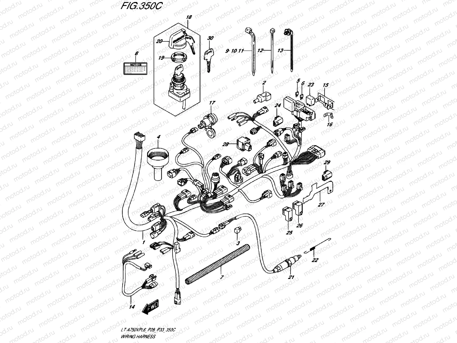 WIRE HARNESS (LT-A750XPL6 P33)