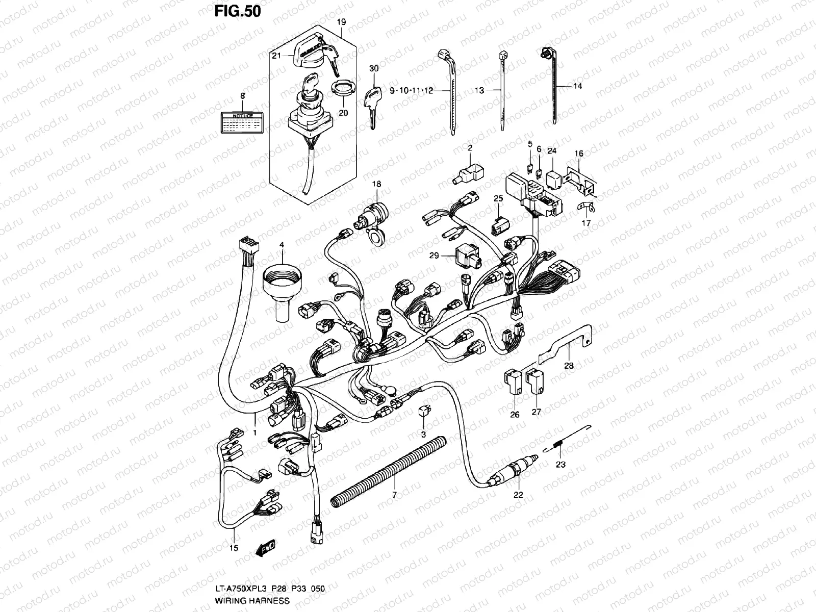 WIRE HARNESS (LT-A750XPZL3 P33)